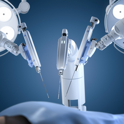 Industrial robotic arm performing automated welding in a manufacturing facility.